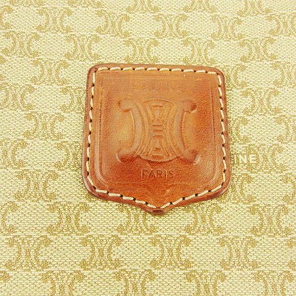 CELINE tote bag macadam beige PVC ?~ leather Authentic - Picture 8 of 9